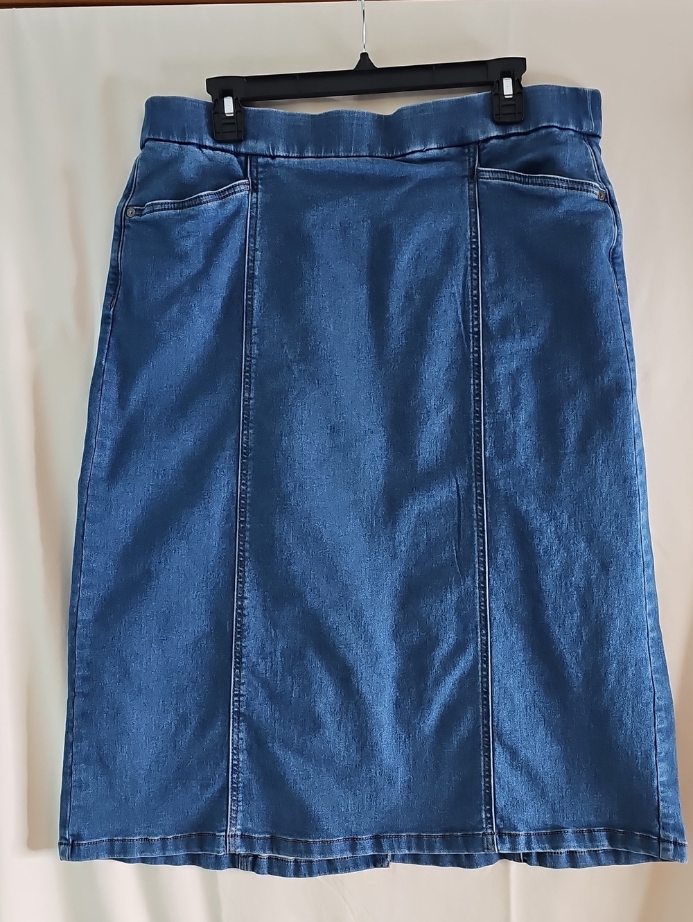 Kim Rogers Indigo Tummy Control Denim Midi Skirt